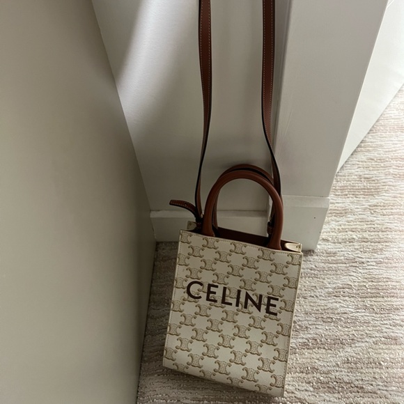 Celine bag!!! Leather Mini tote or handle ! wear both ways - Picture 2 of 5